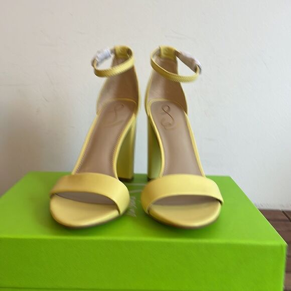 Sam Edelman Yaro Ankle Strap Sandal Butter Yellow Size 9 - Picture 2 of 9